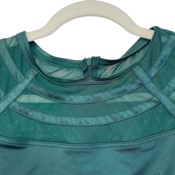 balera size MA Round Collar Lustre Leotard GREEN - Picture 10 of 16